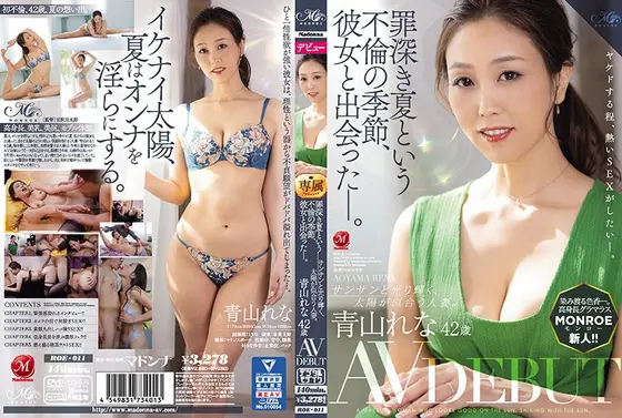 罪深き夏という不倫の季節、彼女と出会った―。サンサンと光り輝く、太陽が似合う人妻。青山れな 42歳 AV DEBUT