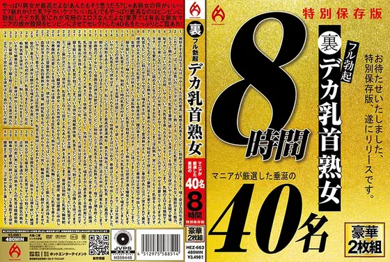 裏フル勃起デカ乳首熟女 マニアが厳選した垂涎の40名8時間特別保存版 （2枚組）