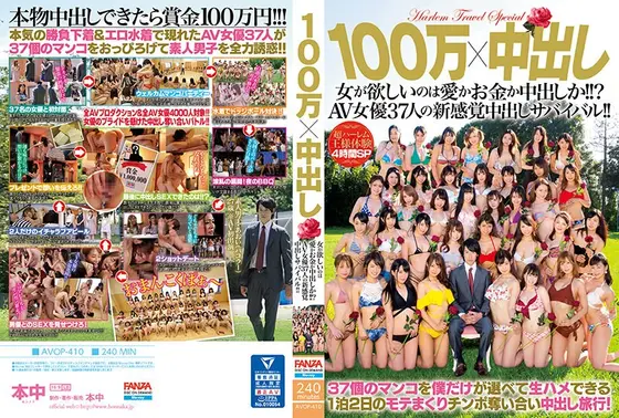 100万×中出し 女が欲しいのは愛かお金か中出しか！！？AV女優37人の新感覚中出しサバイバル！！ （ブルーレイディスク） （BOD）