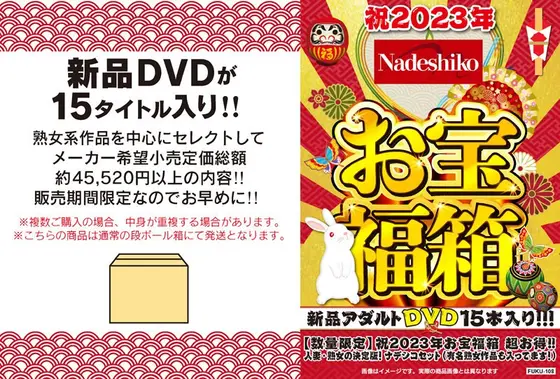 【数量限定】祝2023年お宝福箱 超お得！！人妻・熟女の決定版！ナデシコセット（有名熟女作品も入ってます！）