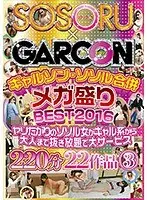 ギャルソン・ソソル合併メガ盛りBEST2016 ヤリたがりのソソル女がギャル系から大人まで抜き放題で大サービス 220分22作品3